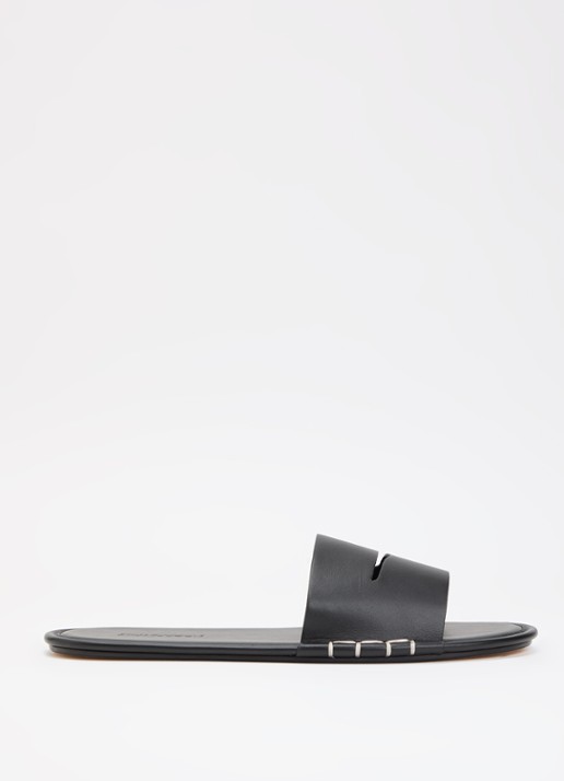 J.W. Anderson Loafer slipper van kalfsleer - voorkant 6 zwart