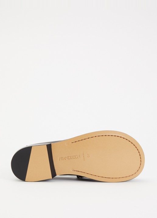 J.W. Anderson Loafer van kalfsleer - detail 3 chocoladebruin