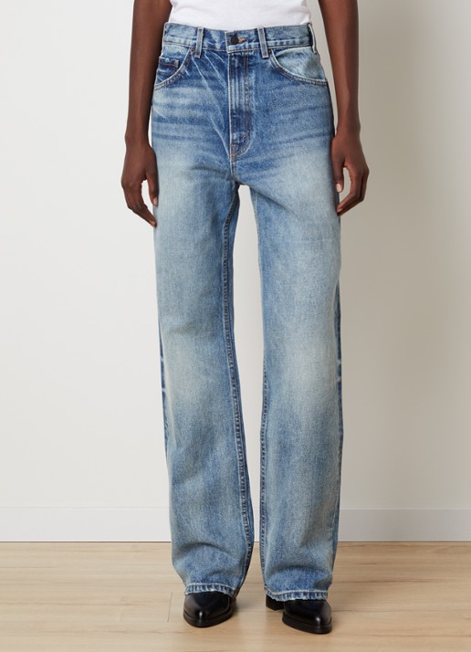 J.W. Anderson Mitchell high waist straight leg jeans met lichte wassing