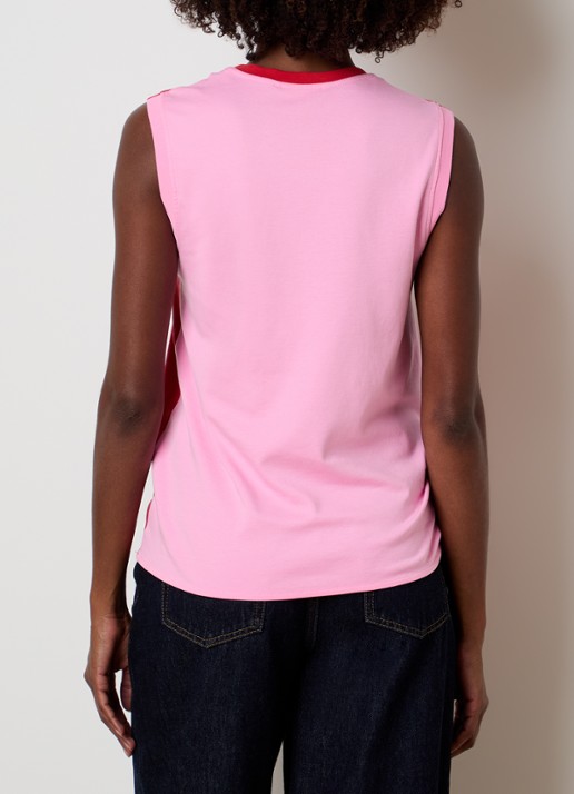 J.W. Anderson Mouwloze top met strikdetail - achterkant rood