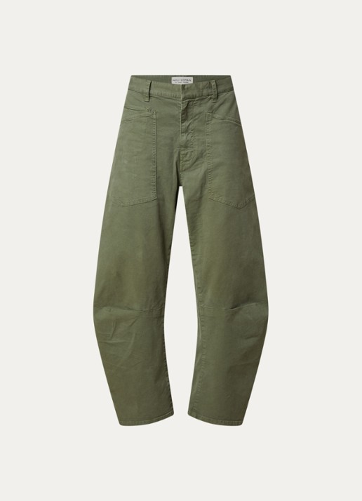 J.W. Anderson Shon high waist balloon fit broek met steekzakken - voorkant 5 groen