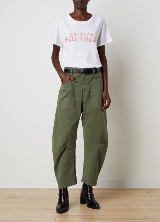 J.W. Anderson Shon high waist balloon fit broek met steekzakken - voorkant 6 groen