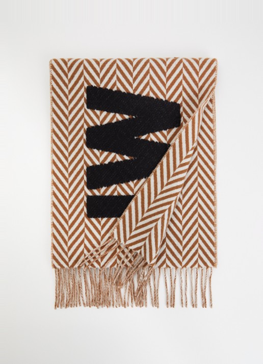 J.W. Anderson Sjaal in alpaca wolblend met logo 190 x 35 cm