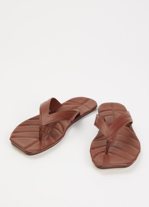 J.W. Anderson Slipper van kalfsleer - detail 2 bruin