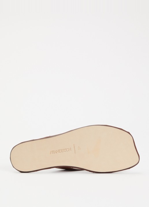 J.W. Anderson Slipper van kalfsleer - detail 4 bruin