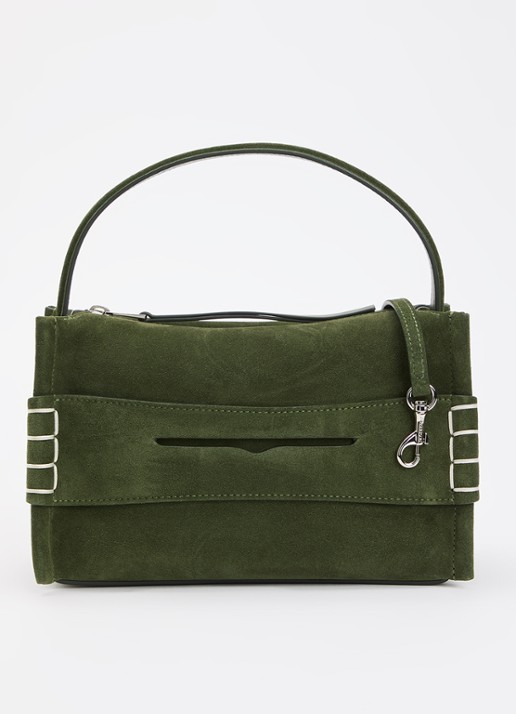J.W. Anderson Small Loafer handtas van kalfssuède met afneembare schouderriem