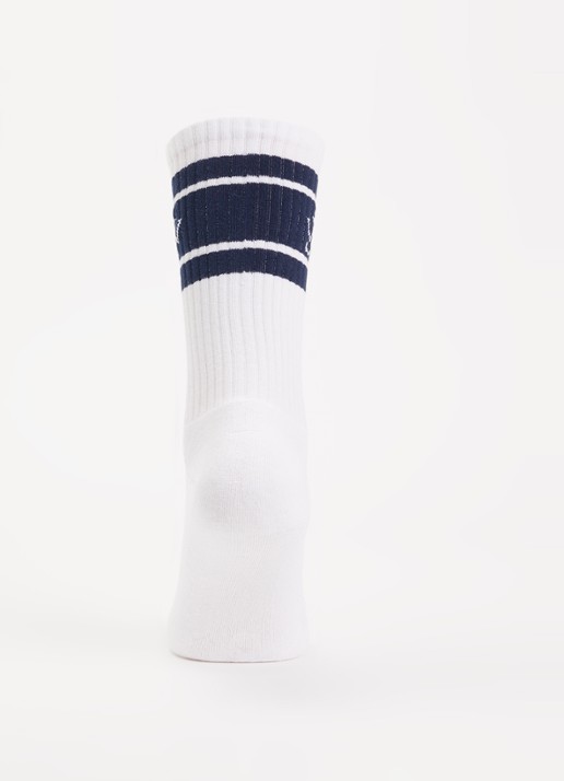 J.W. Anderson Sokken in katoenblend met logo - voorkant 3 donkerblauw