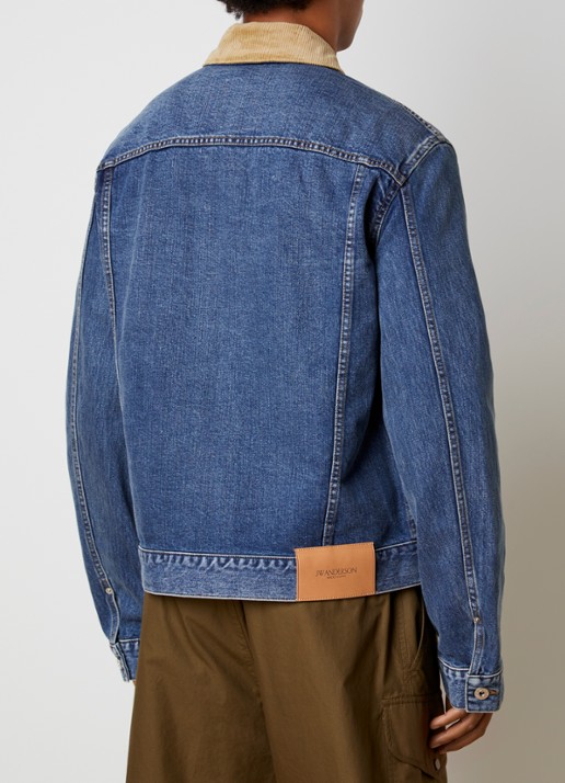 J.W. Anderson Spijkerjas met details van corduroy - achterkant 6 indigo