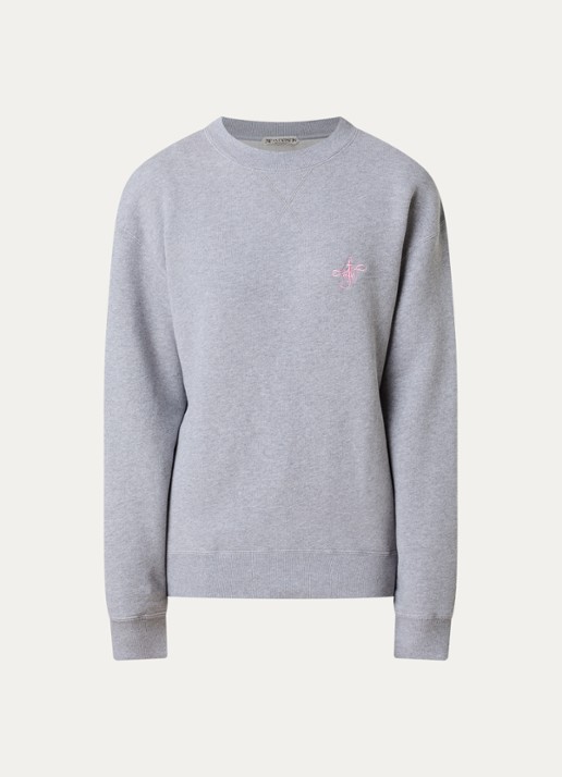J.W. Anderson Sweater met logoborduring - voorkant 3 grijsmele