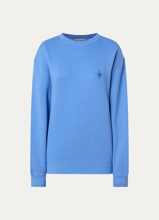 J.W. Anderson Sweater met logoborduring - voorkant 3 blauwgrijs