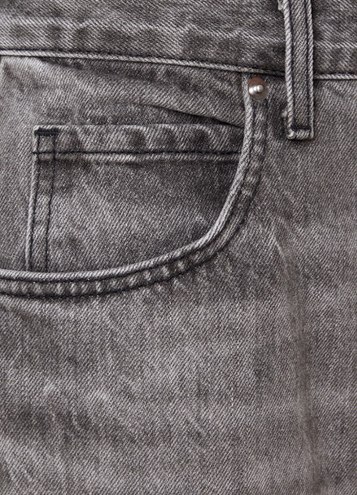 J.W. Anderson Terese high waist wide leg jeans met gekleurde wassing - detail 4 lichtgrijs