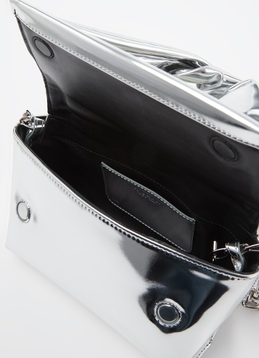 J.W. Anderson Twister Mirror Midi handtas met metallic finish - detail 3 zilver