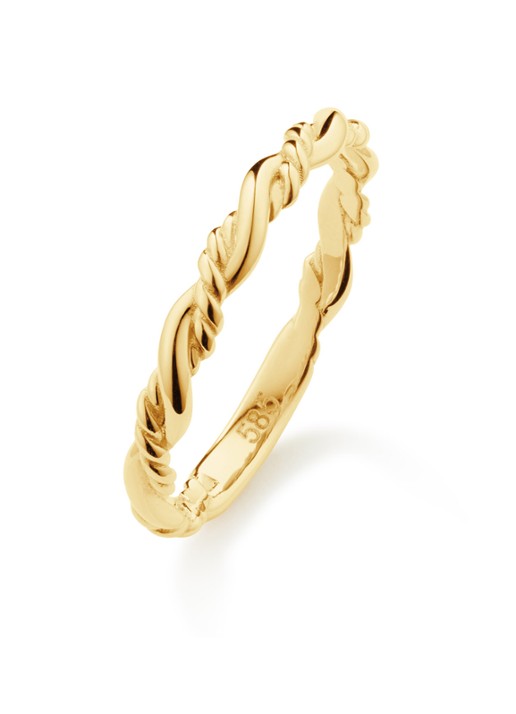 Jackie 14K Gold Amalia ring van 14 karaat geelgoud