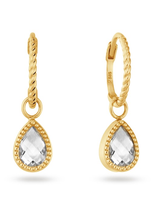 Jackie 14K Gold Amstel oorhangers van 14 karaat geelgoud