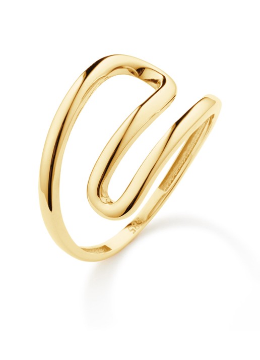 Jackie 14K Gold Canal ring van 14 karaat geelgoud