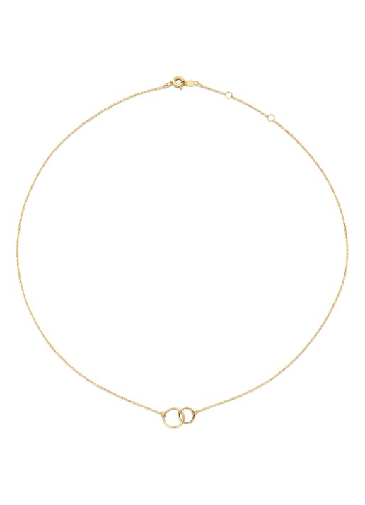 Jackie 14K Gold Cirkels ketting van 14 karaat geelgoud