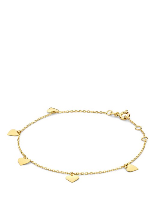 Jackie 14K Gold Corazón armband van 14 karaat geelgoud