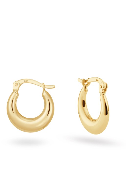 Jackie 14K Gold Crescent oorringen van 14 karaat geelgoud