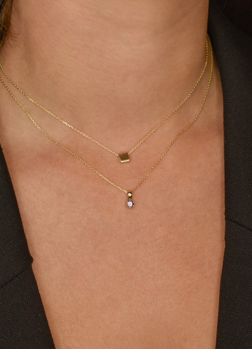 Jackie 14K Gold Ketting van 14 karaat geelgoud - detail 3 geelgoud