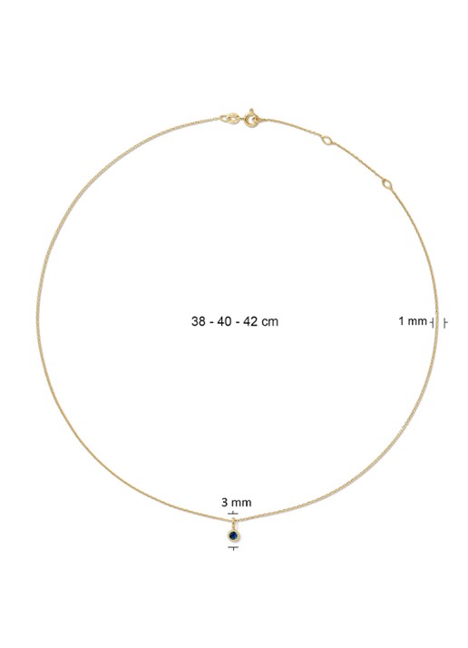 Jackie 14K Gold Kirstenbosch ketting van 14 karaat geelgoud - detail 3 goud