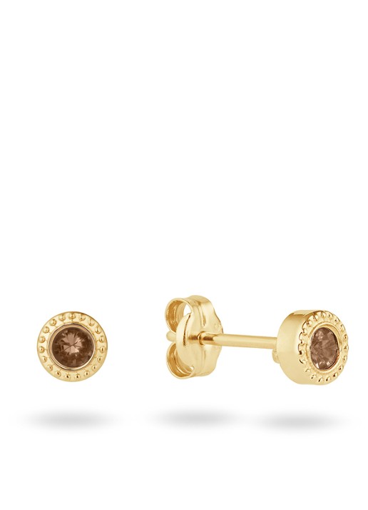 Jackie 14K Gold Kirstenbosch oorknopjes van 14 karaat geelgoud