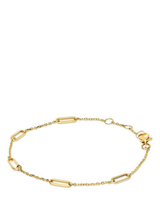 Jackie 14K Gold Las Ramblas armband van 14 karaat geelgoud