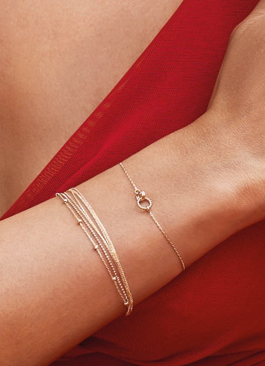 Jackie 14K Gold Marco Polo armband van 14 karaat geelgoud - voorkant 2 geelgoud