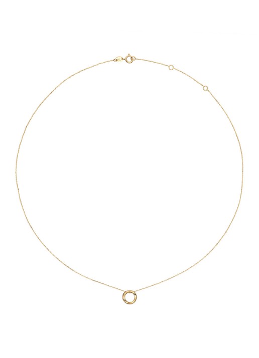 Jackie 14K Gold Monaco ketting van 14 karaat geelgoud - detail goud