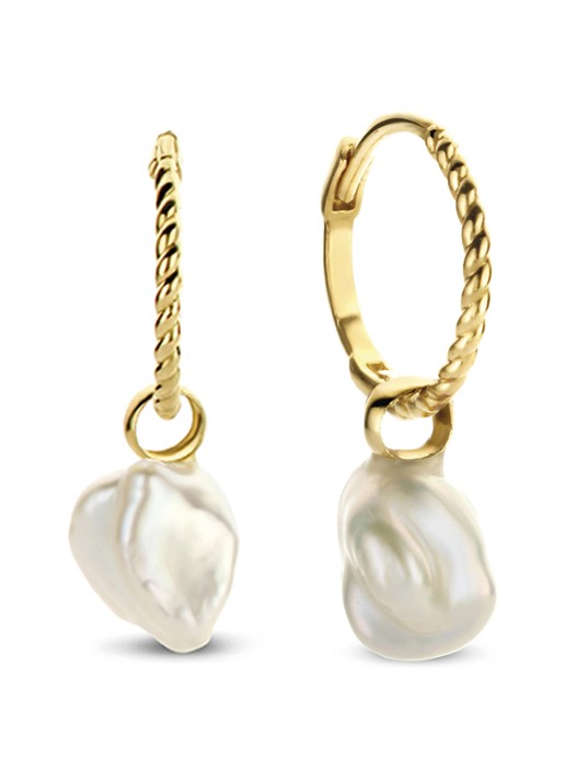Jackie 14K Gold Pearl of Marrakech oorringen van 14 karaat geelgoud