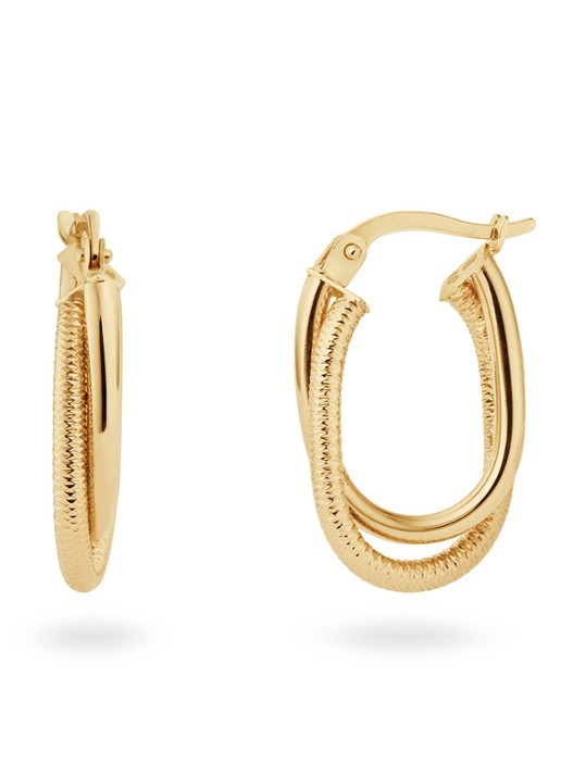 Jackie 14K Gold Safari Chic oorringen van 14 karaat geelgoud