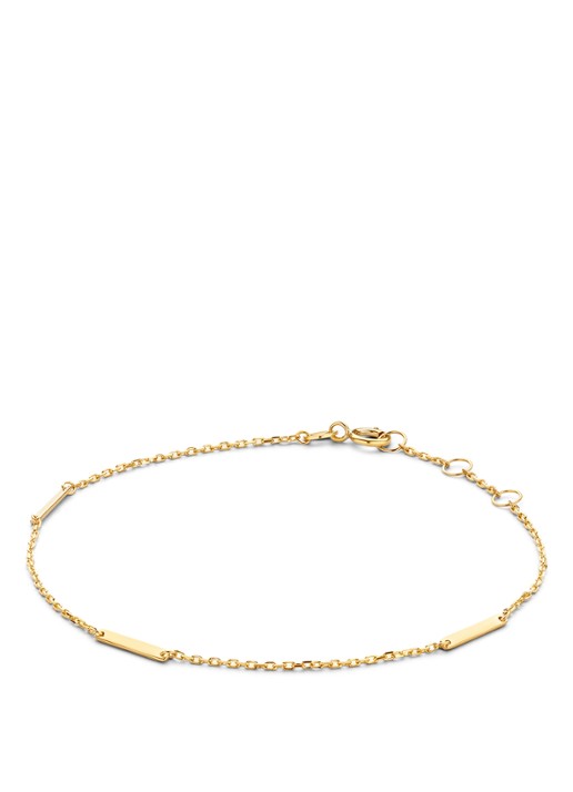 Jackie 14K Gold Triple Bar armband van 14 karaat geelgoud