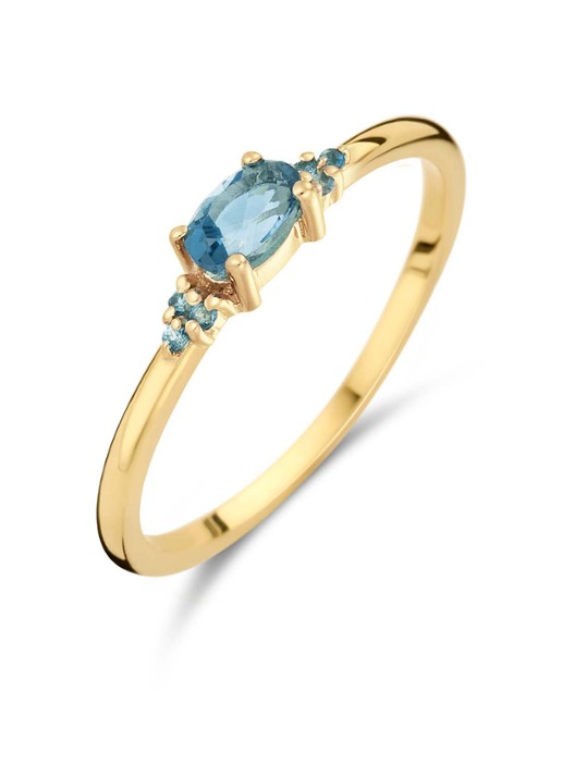 Jackie 14K Gold Vintage London ring van 14 karaat geelgoud