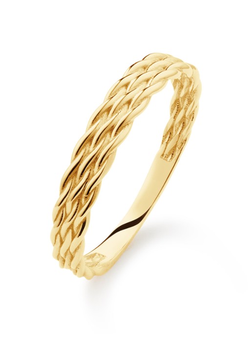 Jackie 14K Gold Vondel ring van 14 karaat geelgoud