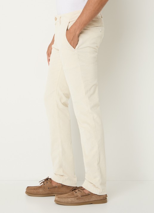 Jacob Cohën Bobby slim fit broek van corduroy - detail 2 gebroken wit