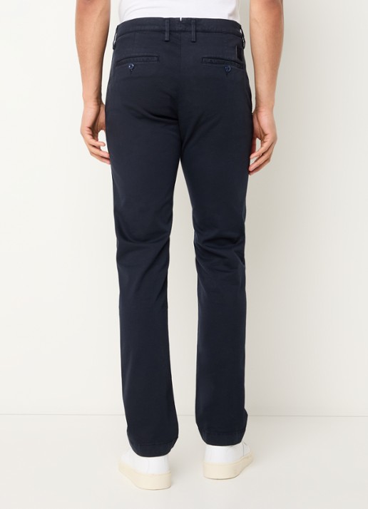 Jacob Cohën Bobby slim fit chino met steekzakken - achterkant donkerblauw