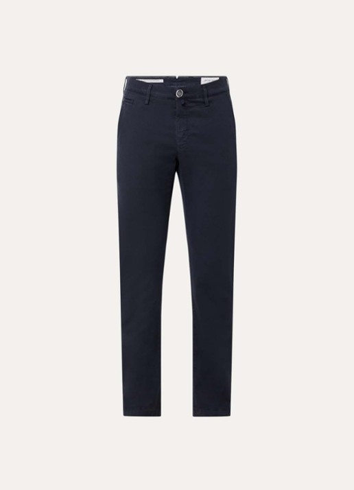 Jacob Cohën Bobby slim fit chino met steekzakken - voorkant 2 donkerblauw