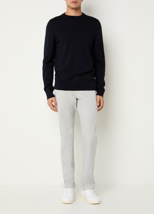 Jacob Cohën Bobby slim fit chino met steekzakken - voorkant 2 lichtgrijs