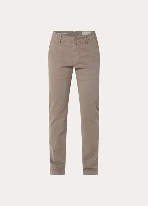 Jacob Cohën Bobby slim fit chino met steekzakken - voorkant 4 grijs