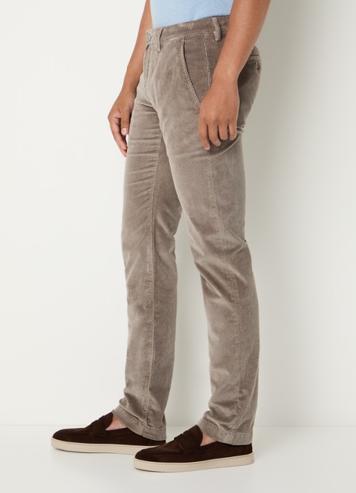 Jacob Cohën Bobby straight fit broek van corduroy - detail 2 grijs