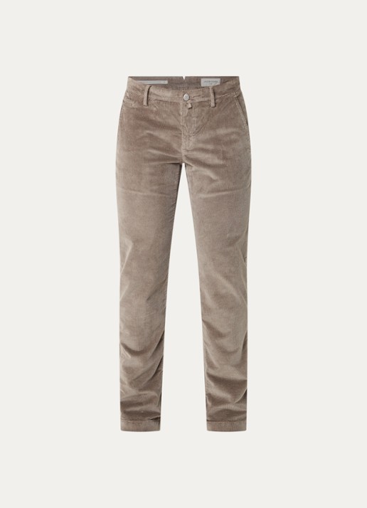 Jacob Cohën Bobby straight fit broek van corduroy - voorkant 3 grijs