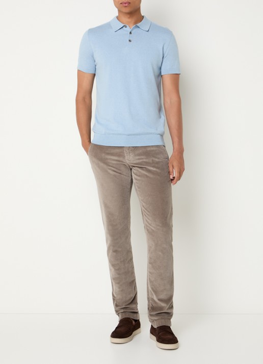 Jacob Cohën Bobby straight fit broek van corduroy - voorkant 4 grijs