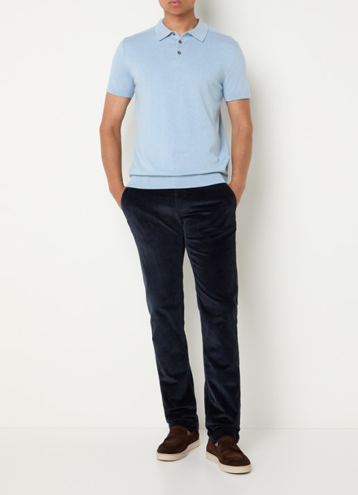 Jacob Cohën Bobby straight fit broek van corduroy - voorkant 4 donkerblauw