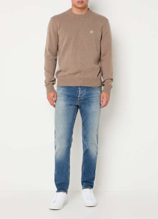 Jacob Cohën Jude tapered leg jeans met medium wassing - voorkant 5 indigo