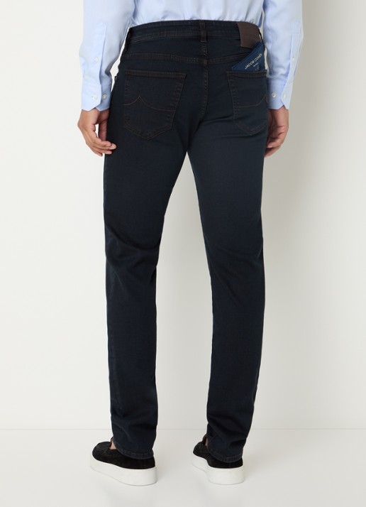 Jacob Cohën Nick slim fit jeans met gekleurde wassing - achterkant 3 indigo