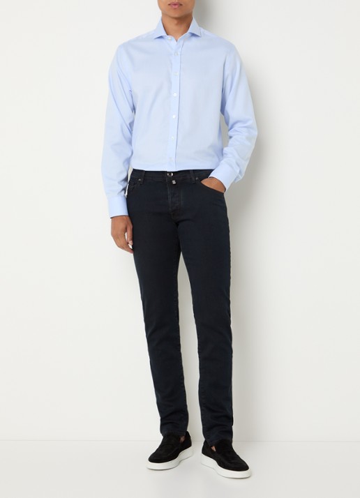 Jacob Cohën Nick slim fit jeans met gekleurde wassing - voorkant 2 indigo