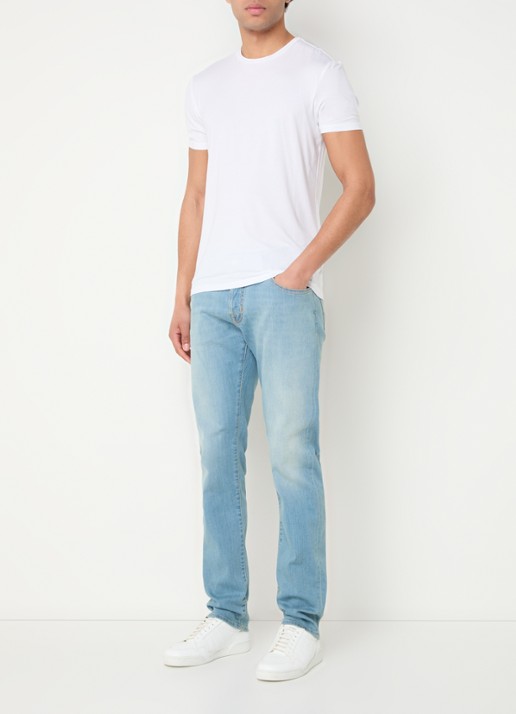 Jacob Cohën Nick slim fit jeans met lichte wassing - voorkant 5 indigo