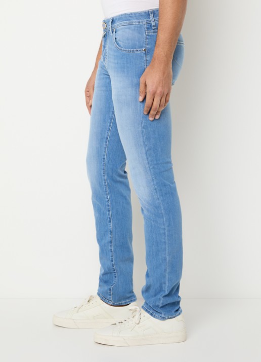Jacob Cohën Nick slim fit jeans met lichte wassing - detail 5 indigo