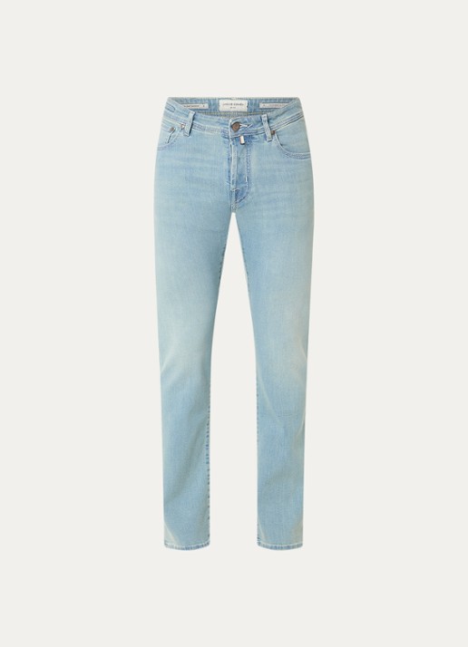 Jacob Cohën Nick slim fit jeans met lichte wassing - voorkant 4 indigo