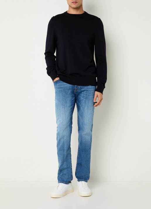 Jacob Cohën Nick slim fit jeans met medium wassing - voorkant 3 indigo