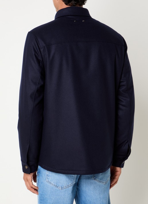 Jacob Cohën Regular fit overshirt met borstzakken - achterkant 2 donkerblauw